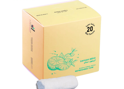 Wet Refreshing Towels 20 Pieces 16x16 cm - Lemon Mint