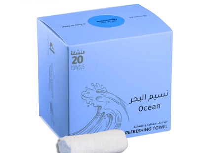 Wet Refreshing Towels 20 Pieces 16x16 cm - Ocean