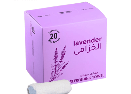 Wet Refreshing Towels 20 Pieces 16x16 cm - Lavender
