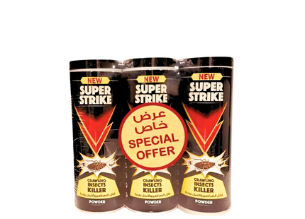 مسحوق سوبر سترايك لمكافحة الحشرات 100 جرام × 3 قطع
