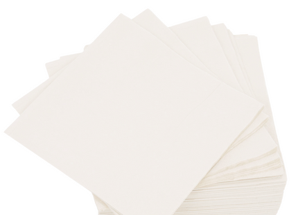 مناديل عشاء مطوية بيضاء 33×33 سم - 50 قطعة