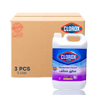 منظف ومطهر كلوركس ٥ لتر - عبوة من ٣ قطع - لافندر