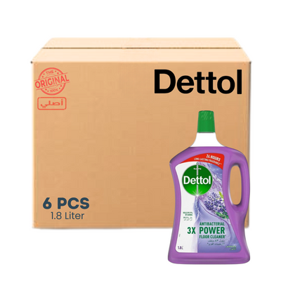 ديتول منظف الأرضيات ١.٨ لتر - ٦ قطع - لافندر