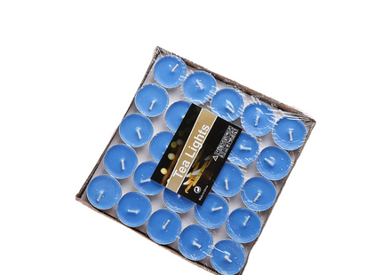100 Pieces Tea Lights Candle Blue