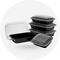 Microwavable Black Containers