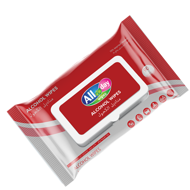 Wet Wipes All Day Alcohol  90 sheets