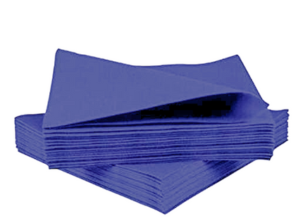 Napkins Folded Dinner Blue 33x33 cm Packet 50 Pieces