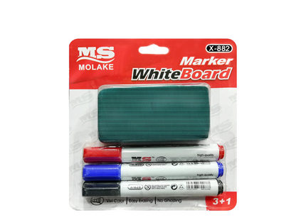 Whiteboard marker with eraser set