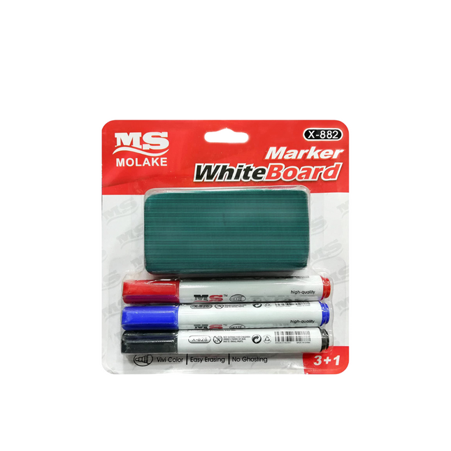 Whiteboard marker with eraser set