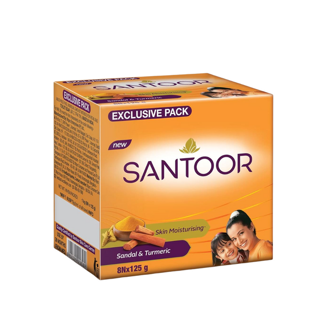Santoor Soap 125 g x 4 , Sandal & Turmeric