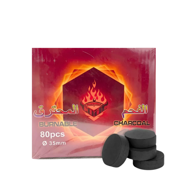 Burnable Charcoal ,35mm - 80 Pieces