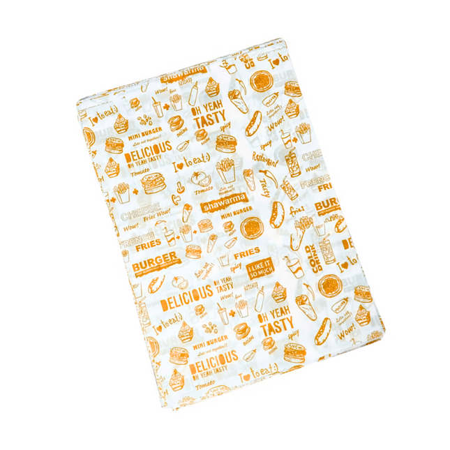 Sandwich Paper white/orange 36x26