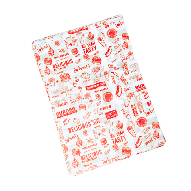Sandwich Paper white/Red 36x26 CM