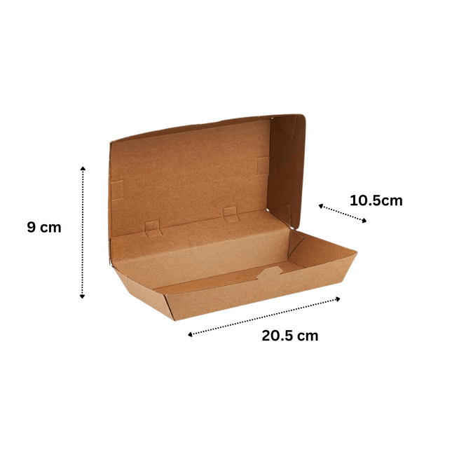 Kraft Brown Snack Box 20.5x10.5x8 cm