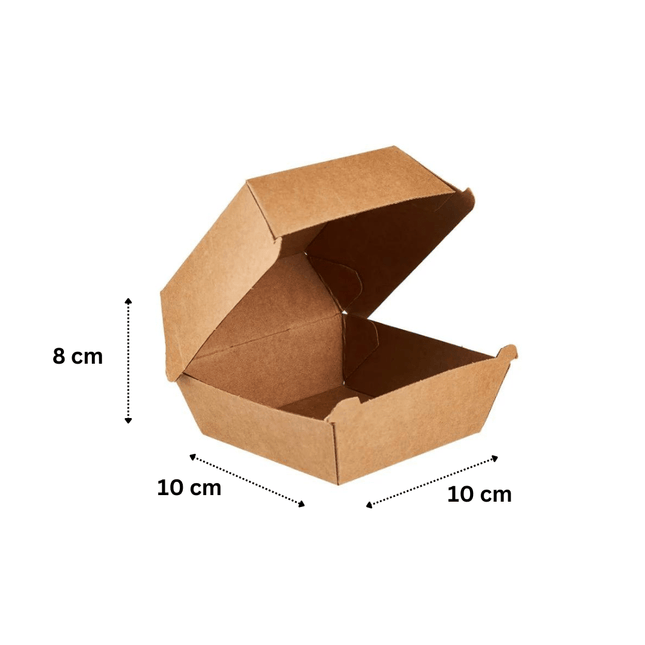 Kraft Brown Burger Box 10x10x8cm
