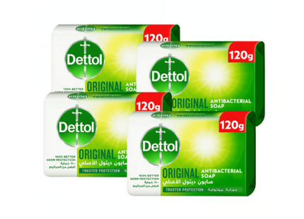 Dettol Original Anti-Bacterial Bathing Soap Bar,165g, Pack of 4