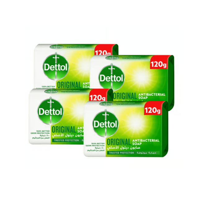 Dettol Original Anti-Bacterial Bathing Soap Bar,165g, Pack of 4