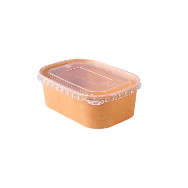 Kraft Salad Container -Rectangle (500 ml)