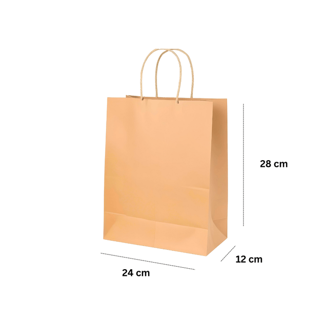 Paper Bag Brown 28x24x12 cm