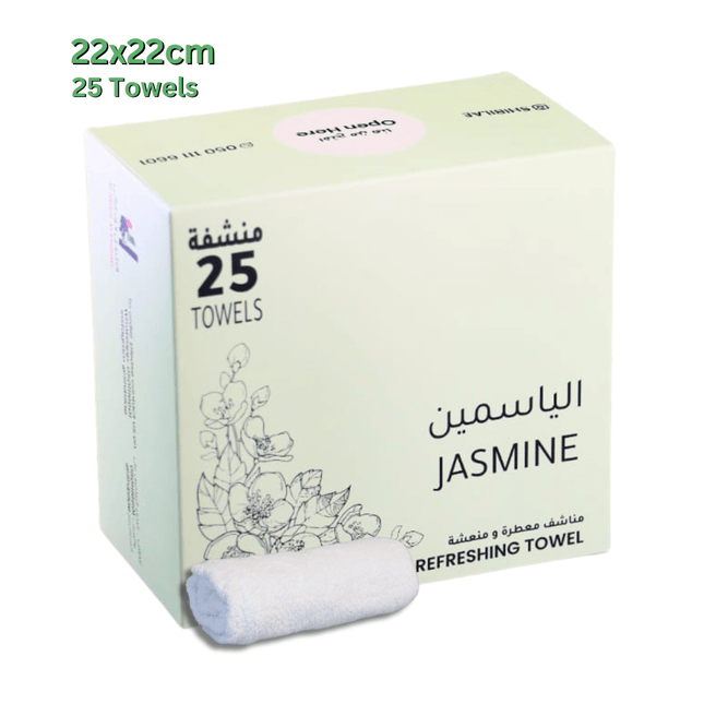 Wet Refreshing Towels 25 Pieces 22x22 cm - Jasmine