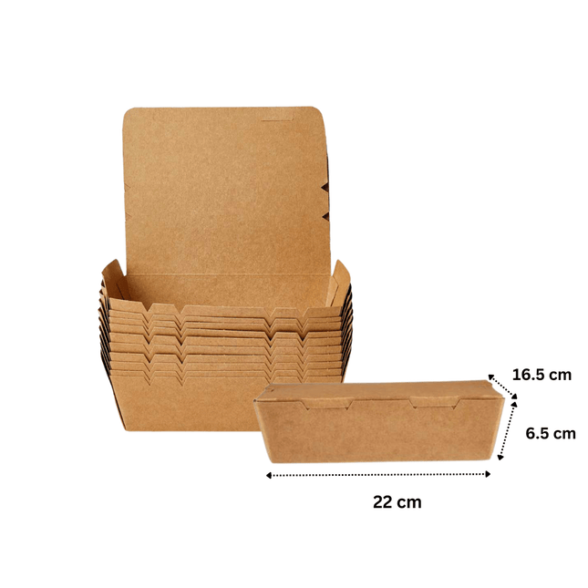 Kraft Paper Container 22x16.5x6.5cm