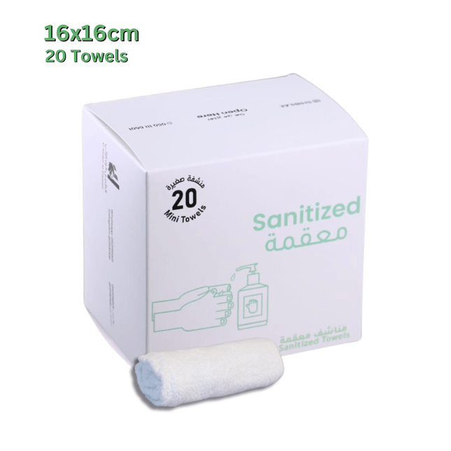 Wet Refreshing Towels 20 Pieces 16x16 cm - Sanitized