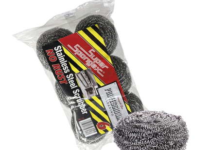Steel Wool SS Scrubber HD 6 Pieces