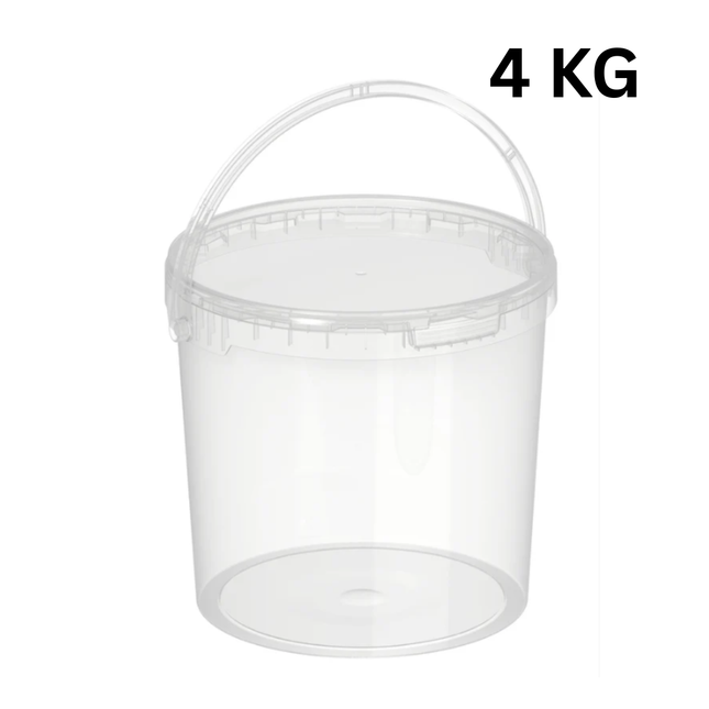 Clear Bucket + Lid + Handle 4 KG