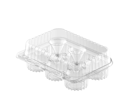 Clear Plastic Cup Cake - 6 Cups