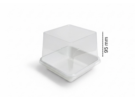 ZY2302 - Cake Box 118 x 118 x 62 mm + PP High Lid