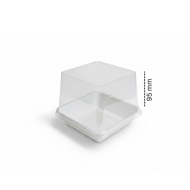 ZY2302 - Cake Box 118 x 118 x 62 mm + PP High Lid