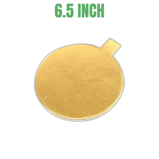 Cake Board Gold 6.5 inch Round with handle 1000 Pieces