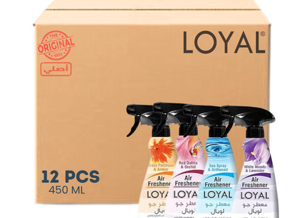 معطر جو لويال ٤٥٠ مل برائحة متنوعة - كرتون ١٢ قطعة