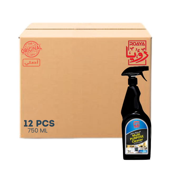 Roaya Black Multipurpose Cleaner 750 Ml , 12 Pcs