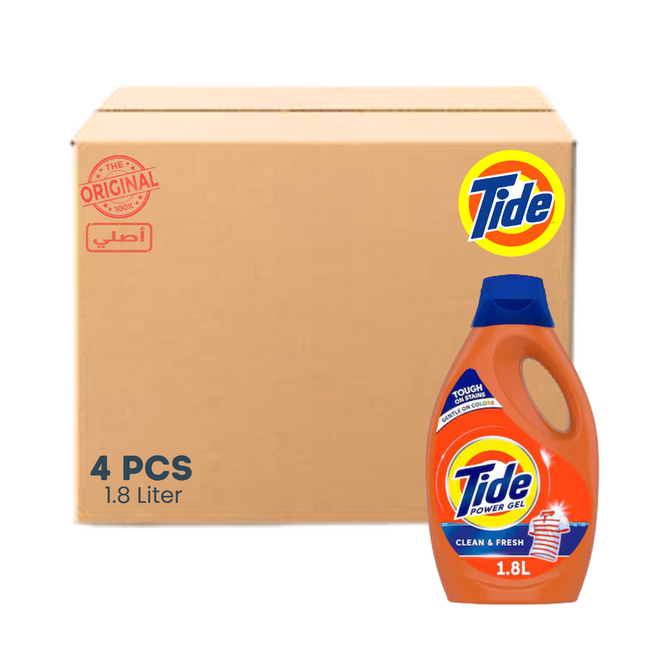 Tide Power Gel Liquid Detergent  1.8L - 4 Pcs