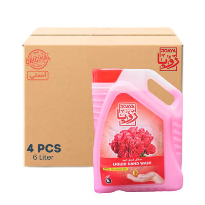 ROAYA Premium Hand Wash 6 L Rose - 6 Pcs