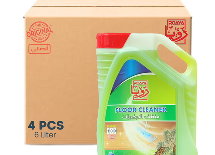 Roaya Floor Cleaner 6 L, 4 Pieces - Pine