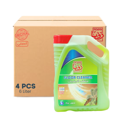 Roaya Floor Cleaner 6 L, 4 Pieces - Pine