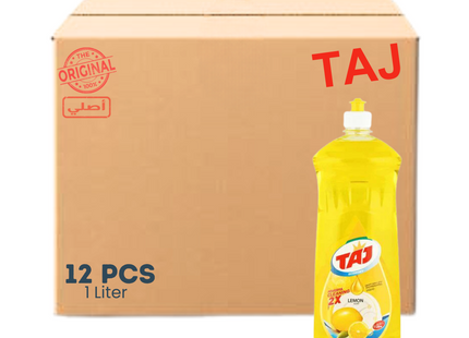 غسول أطباق تاج بنكهة الليمون 1 لتر × 3 - كرتون