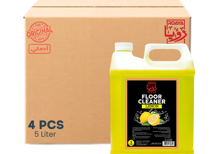 ROAYA Floor Cleaner 4 Pcs x 5 Liter - Lemon