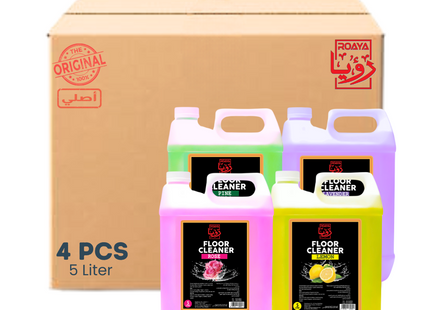 ROAYA Floor Cleaner 4 Pcs x 5 L -  Mix Color