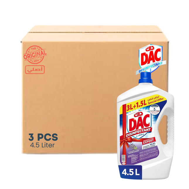 Dac Floor Cleaner Disinfectant 4.5 L x 3 Pcs