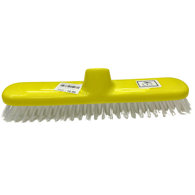 Hard Broom With Stick - Yellow