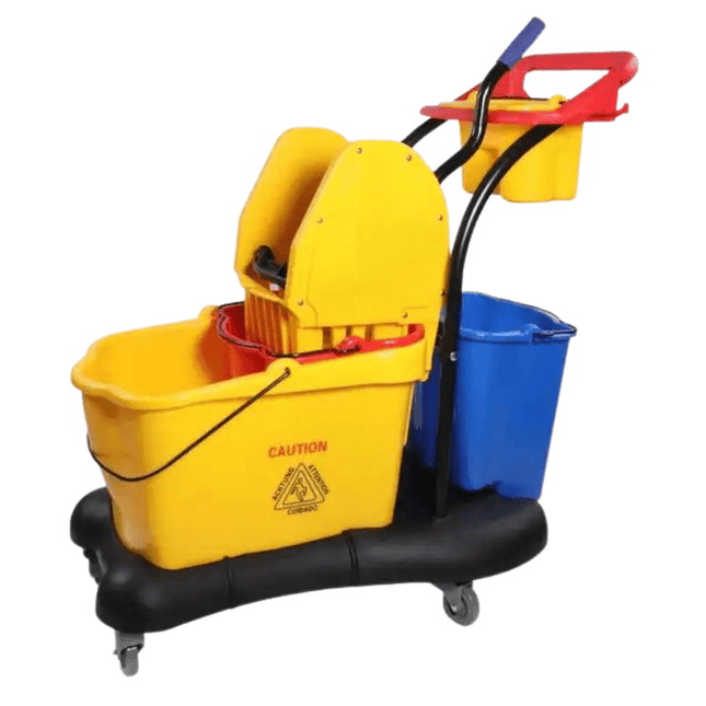 Heavy Duty Mop Bucket And Wringer Trolley Double Bucket - Water Separate