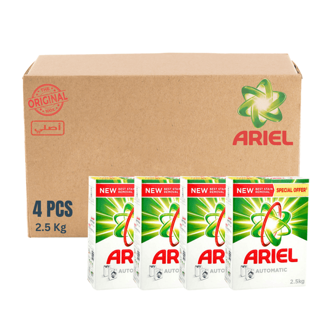 Ariel Detergent Powder 2.5 Kg -Carton deal 4 Pieces