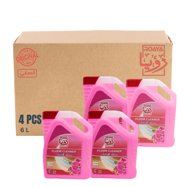 Roaya Floor Cleaner 6 L Carton deal 4 Pieces - Rose