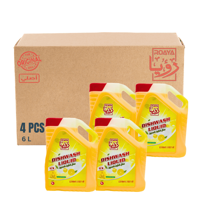 Roaya Dish Wash Liquid Premium 6L Carton deal 4 Pieces