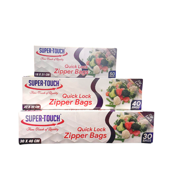 Zipper Food Bags 3 Sizes