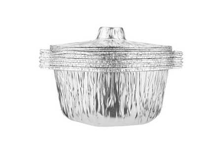 Aluminium Pots 25 Cm - 5 Pieces