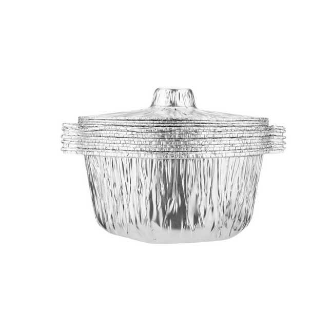 Aluminium Pots 25 Cm - 5 Pieces